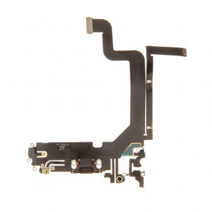 Резервен лентов кабел с Lightning конектора и долните микрофони за iPhone 14 Pro Max - BK OEM iPhone 14 Pro Max System Connector and Flex Cable (черен) 2