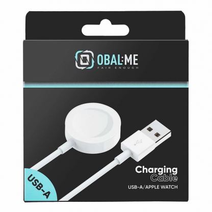 USB-A кабел с магнитен конектор за зареждане на Apple Watch (100 см) (бял) - OBALME Apple Watch Inductive Cable 2
