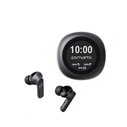 Безжични блутут слушалки със зареждащ кейс - 4smarts SkyBuds Screen Pro ANC TWS In-Ear Bluetooth Earphones (черен) 5