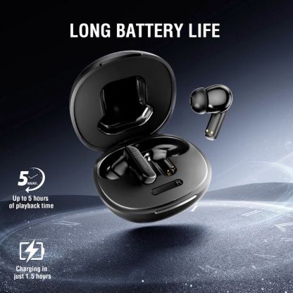 Безжични блутут слушалки със зареждащ кейс - 4smarts SkyBuds Screen Pro ANC TWS In-Ear Bluetooth Earphones (черен) 10