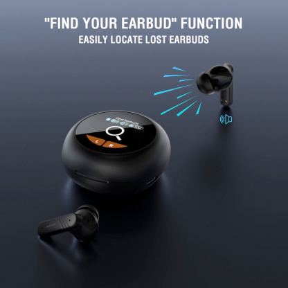 Безжични блутут слушалки със зареждащ кейс - 4smarts SkyBuds Screen Pro ANC TWS In-Ear Bluetooth Earphones (черен) 11