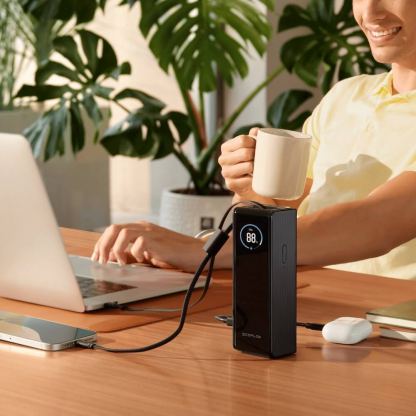 Външна батерия с вградени 2xUSB-C кабели и USB-C, USB-A портове и технология за бързо зареждане - EcoFlow Rapid Power Bank With Built-In Retractable Cables 25000 mAh 170W (черен) 10