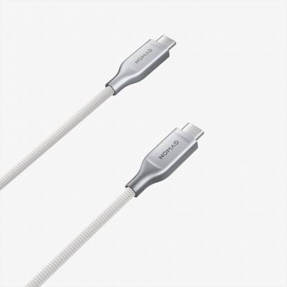 Здрав кевларен USB-C към USB-C кабел за MacBook и устройства с USB-C порт (150 см) - Nomad Kevlar USB-C to USB-C Charging Cable 240W (бял) 2