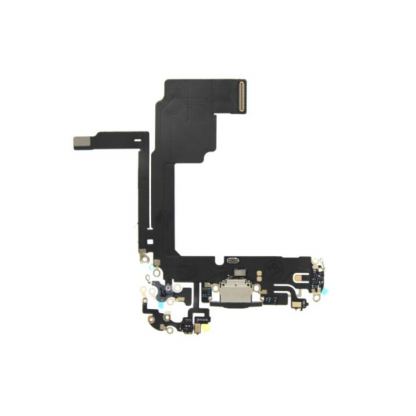 Оригинален резервен лентов кабел с USB-C конектора и долните микрофони за iPhone 15 Pro - Apple iPhone 15 Pro System Connector and Flex Cable (черен) 2