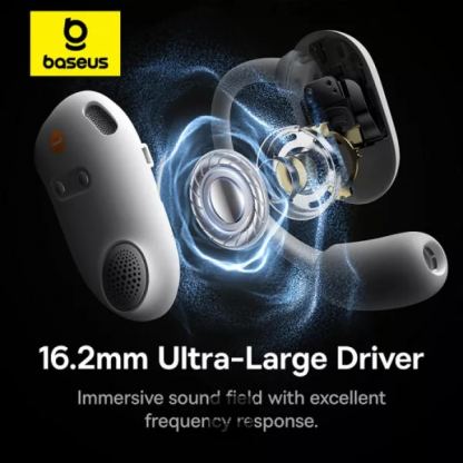 Безжични блутут слушалки със зареждащ кейс - Baseus Eli Sport 1 Open-Ear TWS Earbuds (бял) 5