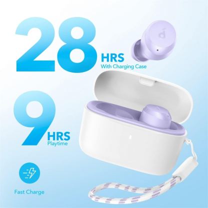 Безжични блутут слушалки с кейс за мобилни устройства - Anker Soundcore A25i TWS Earbuds (лилав) 4