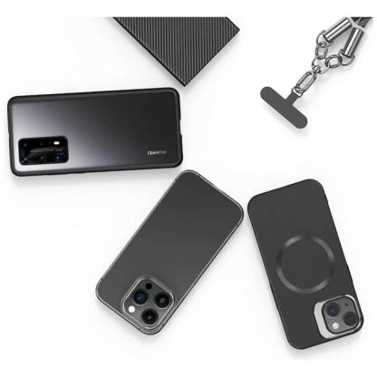 Универсална връзка за носене през врата за смартфони с вграден USB-C към Lightning кабел - USAMS SJ746 USB-C to Lightning Phone Lanyard Cable 30W (черен) 6