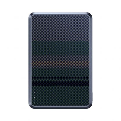 Преносима външна батерия с USB-C порт и безжично зареждане с MagSafe - Benks ArmorGo Aurora Light Magnetic Wireless Power Bank 10000 mAh 15W (черен-зелен) 2