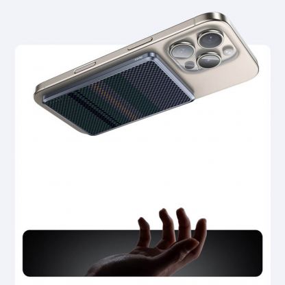 Преносима външна батерия с USB-C порт и безжично зареждане с MagSafe - Benks ArmorGo Aurora Light Magnetic Wireless Power Bank 10000 mAh 15W (черен-зелен) 9