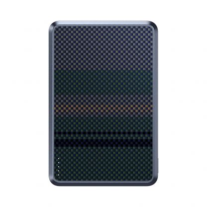 Преносима външна батерия с USB-C порт и безжично зареждане с MagSafe - Benks ArmorGo Aurora Light Magnetic Wireless Power Bank 5000 mAh 15W (черен-зелен) 2