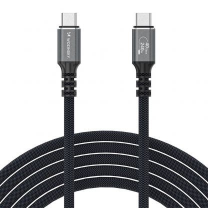 Здрав USB4 кабел с Thunderbolt 4 за устройства с USB-C порт - Wozinsky Thunderbolt 4 USB4 USB-C to USB-C Cable 240W (черен) (100 см)  2