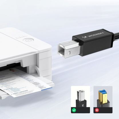 Кабел за принтер и други външни устройства USB-C Male към USB-B Male - Wozinsky USB-C To USB-B 2.0 Printer Cable (черен) (100 см) 11