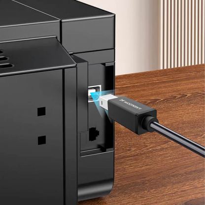 Кабел за принтер и други външни устройства USB-C Male към USB-B Male - Wozinsky USB-C To USB-B 2.0 Printer Cable (черен) (200 см) 5