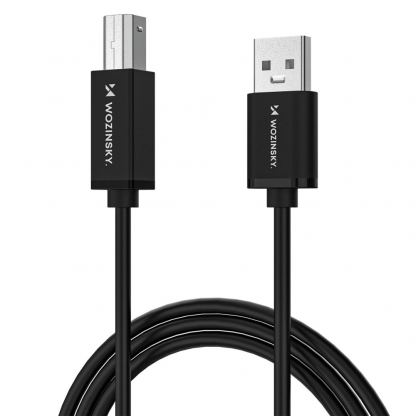 Кабел за принтер и други външни устройства USB-A Male към USB-B Male - Wozinsky USB 2.0 to USB Type B Cable (черен) (150 см) 4