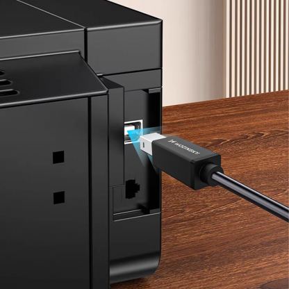 Кабел за принтер и други външни устройства USB-A Male към USB-B Male - Wozinsky USB 2.0 to USB Type B Cable (черен) (150 см) 5