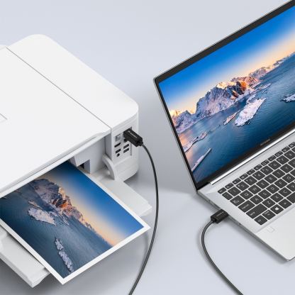 Кабел за принтер и други външни устройства USB-A Male към USB-B Male - Wozinsky USB 2.0 to USB Type B Cable (черен) (150 см) 6