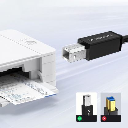 Кабел за принтер и други външни устройства USB-A Male към USB-B Male - Wozinsky USB 2.0 to USB Type B Cable (черен) (150 см) 9