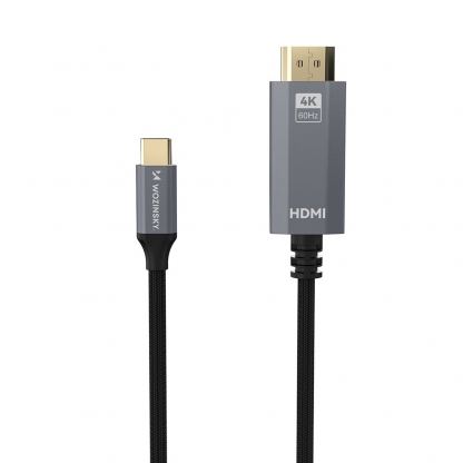 Кабел с поддръжка на 4K за свързване от USB-C към HDMI - Wozinsky WCCH-01 4K 60Hz USB-C to HDMI Cable (черен) (180 см) 2