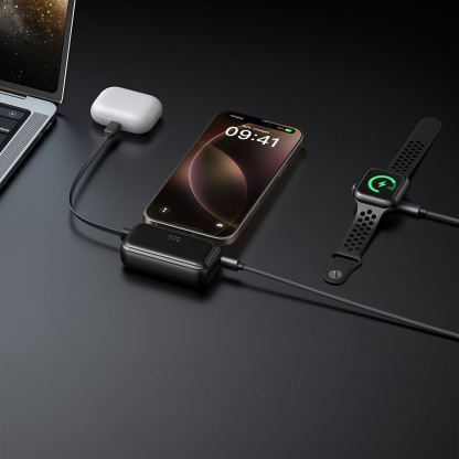 Външна батерия с Lightning конектор и вграден USB-C кабел - Mcdodo FreeKit Powerbank Lightning Connector With Build-In USB-C Cable 5000mAh 22.5W (черен) 12
