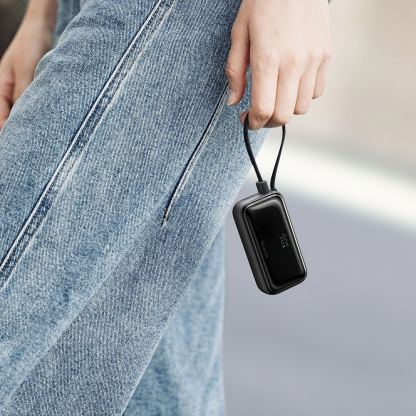 Външна батерия с Lightning конектор и вграден USB-C кабел - Mcdodo FreeKit Powerbank Lightning Connector With Build-In USB-C Cable 5000mAh 22.5W (черен) 17