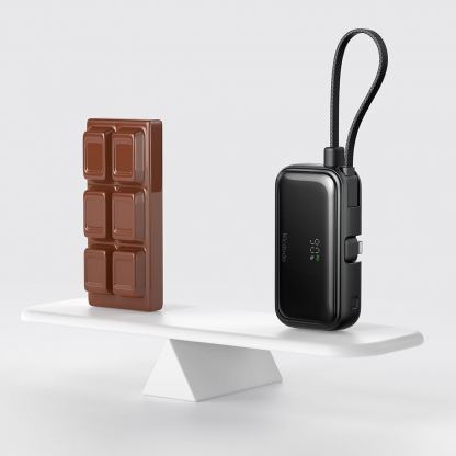 Външна батерия с Lightning конектор и вграден USB-C кабел - Mcdodo FreeKit Powerbank Lightning Connector With Build-In USB-C Cable 5000mAh 22.5W (черен) 18