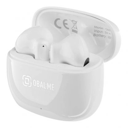 Безжични блутут слушалки със зареждащ кейс - OBALME Flow True Wireless EarBuds (бял) 4