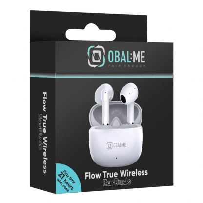 Безжични блутут слушалки със зареждащ кейс - OBALME Flow True Wireless EarBuds (бял) 6