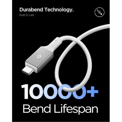 Кабел с бързо зареждане за устройства с USB-C порт - Spigen Essential USB-C to USB-C Cable 100W (бял) (100 см) 5