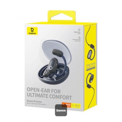 Безжични блутут слушалки със зареждащ кейс - Baseus Eli Sport 1 Open-Ear TWS Earbuds (черен) 14