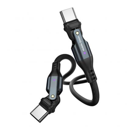 Кабел с бързо зареждане за устройства с USB-C порт - Mobile Origin CB3 Rotating USB-C to USB-C Cable 240W (100см) (черен) 2