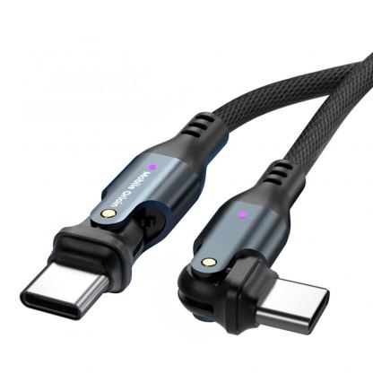 Кабел с бързо зареждане за устройства с USB-C порт - Mobile Origin CB3 Rotating USB-C to USB-C Cable 240W (100см) (черен) 4