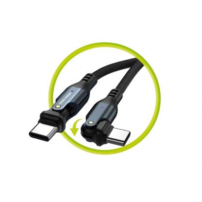 Кабел с бързо зареждане за устройства с USB-C порт - Mobile Origin CB3 Rotating USB-C to USB-C Cable 240W (100см) (черен) 8