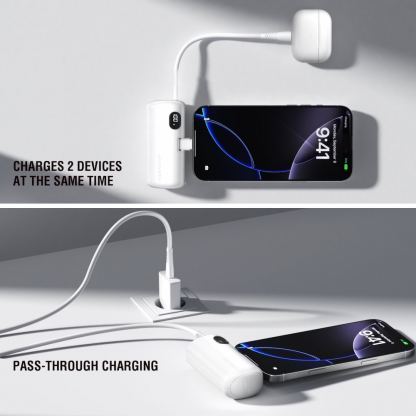 Външна батерия с USB-C конектор - 4smarts PicoFold Powerbank USB-C Connector 5000mAh 22.5W (бял) 6