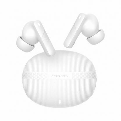 Безжични блутут слушалки със зареждащ кейс - 4smarts SkyBuds Pro ANC TWS In-Ear Bluetooth Earphones (бял) 3