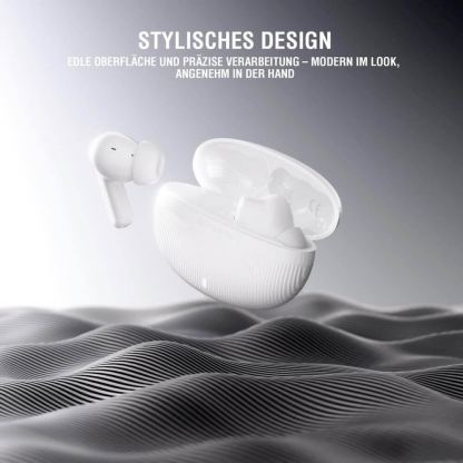 Безжични блутут слушалки със зареждащ кейс - 4smarts SkyBuds Pro ANC TWS In-Ear Bluetooth Earphones (бял) 11