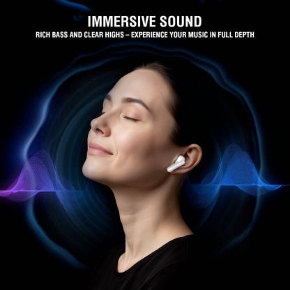 Безжични блутут слушалки със зареждащ кейс - 4smarts SkyBuds Pro ANC TWS In-Ear Bluetooth Earphones (бял) 13