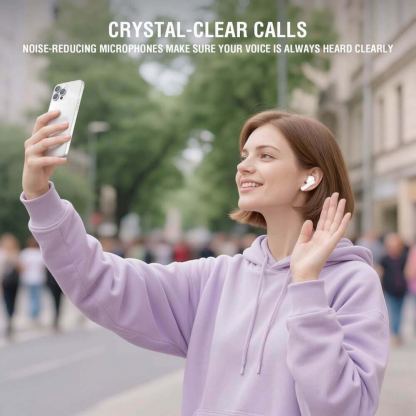 Безжични блутут слушалки със зареждащ кейс - 4smarts SkyBuds Pro ANC TWS In-Ear Bluetooth Earphones (бял) 14