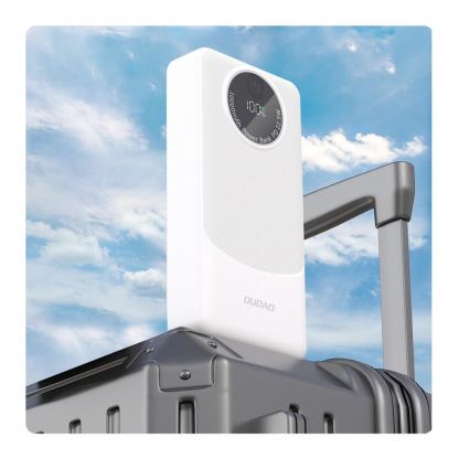 Външна батерия с два USB-A и един USB-C изходи и технология за бързо зареждане - Dudao K12Pro Power Bank Digital Display 20000mAh 22.5W PD (бял) 2