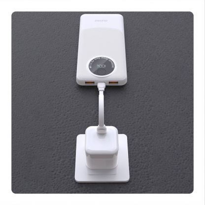 Външна батерия с два USB-A и един USB-C изходи и технология за бързо зареждане - Dudao K12Pro Power Bank Digital Display 20000mAh 22.5W PD (бял) 3