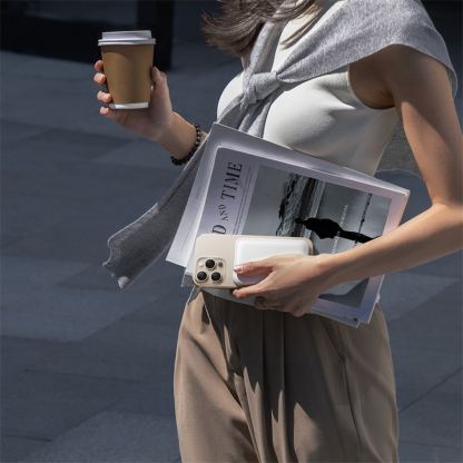 Преносима външна батерия с USB-C порт и безжично зареждане с MagSafe - Baseus EnerFill FM11 Magnetic Wireless Charging Power Bank 10000 mAh 22.5W (бял) 9