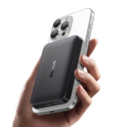 Външна батерия с USB-C порт и безжично зареждане с MagSafe - Baseus EnerFill FM12 10000mAh 22.5W Qi2 MagSafe Power Bank (черен) 2