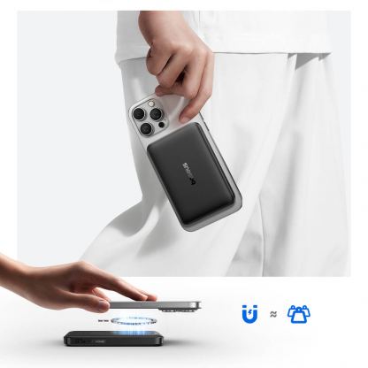 Външна батерия с USB-C порт и безжично зареждане с MagSafe - Baseus EnerFill FM12 10000mAh 22.5W Qi2 MagSafe Power Bank (черен) 6