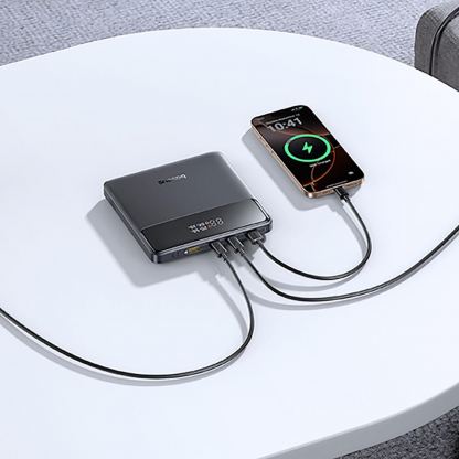 Външна батерия с два USB-A и два USB-C изходи и технология за бързо зареждане - Baseus Blade H1 Digital Display Power Bank 100W 20000 mAh (P10021604123-00) (черен) 10