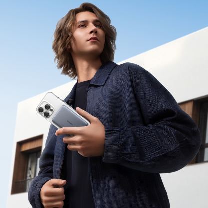 Ултратънка преносима външна батерия с USB-C изход и безжично зареждане с MagSafe - Baseus PicoGo AM41 Ultra Slim Magnetic Wireless Charging Power Bank 5000 mAh 20W (сив) 7