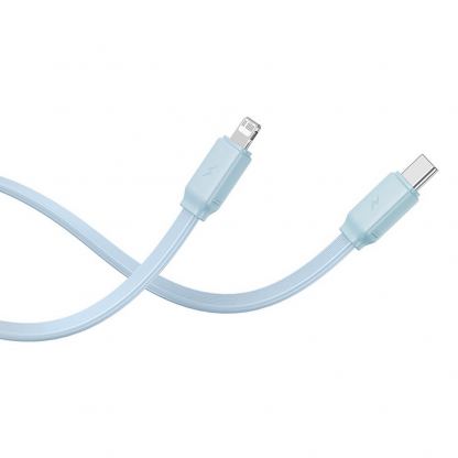 Външна батерия с вграден USB-C и Lightning кабел и USB-C, USB-А портове - Baseus Qpow2 Digital Display Power Bank With USB-C and Lightning cable 22.5W 20000 mAh (син) 6