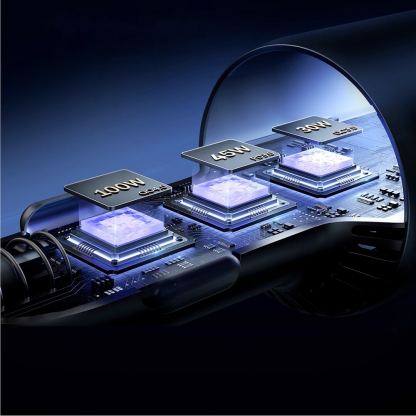 Зарядно за кола с 2xUSB-C и USB-A изходи с технология за бързо зареждане и USB-C към USB-C кабел - Joyroom Triple Quick Car Charger 145W (тъмносив) 7