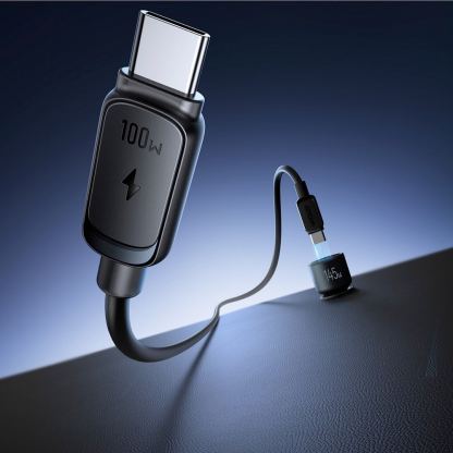 Зарядно за кола с 2xUSB-C и USB-A изходи с технология за бързо зареждане и USB-C към USB-C кабел - Joyroom Triple Quick Car Charger 145W (тъмносив) 8