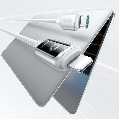 USB-C към Lightning кабел за Apple устройства с Lightning порт - Joyroom S-A55 StarFlight USB-C to Lightning Cable PD 30W (бял) (120 см) 2