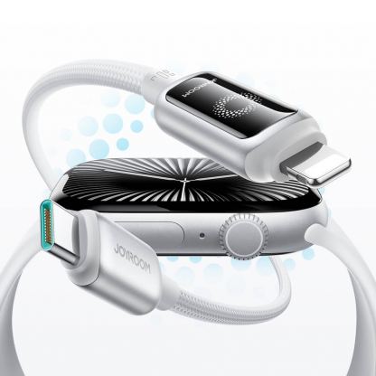 USB-C към Lightning кабел за Apple устройства с Lightning порт - Joyroom S-A55 StarFlight USB-C to Lightning Cable PD 30W (бял) (120 см) 4