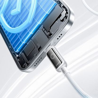 USB-C към Lightning кабел за Apple устройства с Lightning порт - Joyroom S-A55 StarFlight USB-C to Lightning Cable PD 30W (бял) (120 см) 8